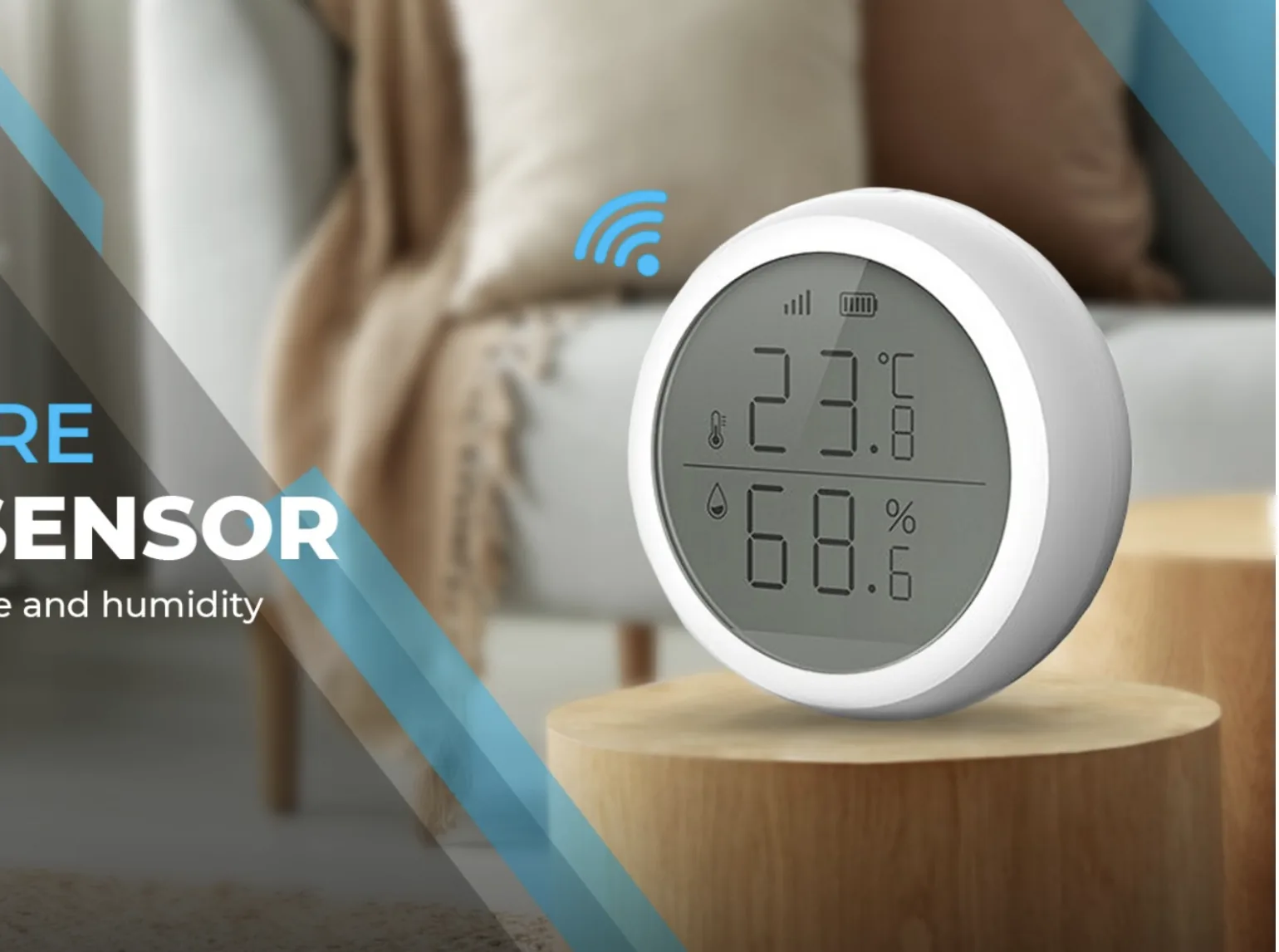 Cảm biến nhiệt độ, độ ẩm thương hiệu Nhà Thông Minh AIO từ Viettel Construction – App VCC Smart Home — ảnh 2