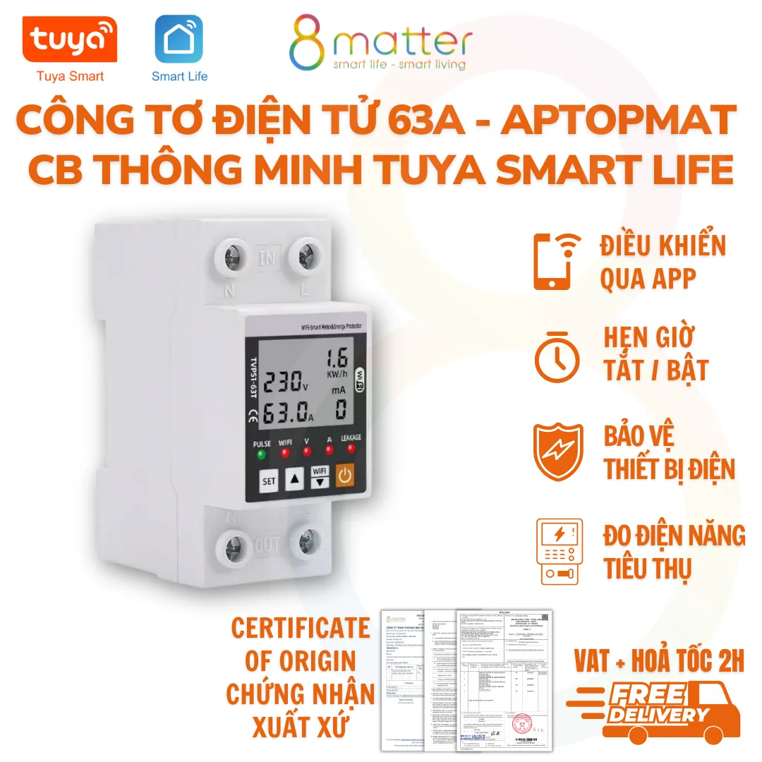 CÔNG TƠ WIFI 63A